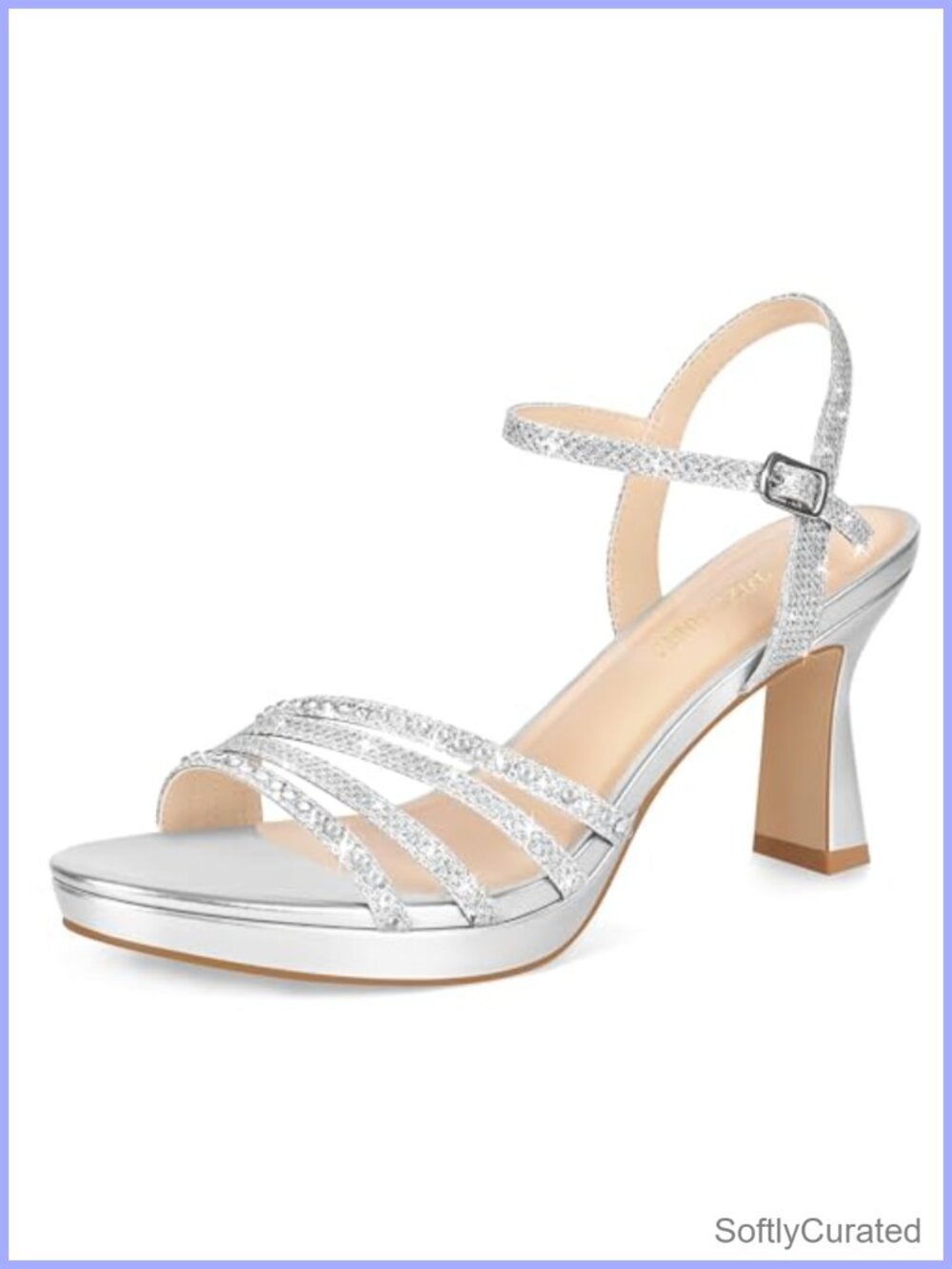 Platform Heels Chunky Rhinestone Ankle Strap Party Dress Pump Sandals